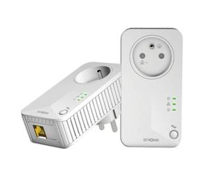 Strong Powerline 600 Kit | Contient 2 adaptateurs Powerline | Jusqu'à 600 Mbit/s | HomePlug AV Standard | Portée de Plus de 300 m | Connexion Via câble Ethernet