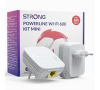 STRONG - Powerline 600 Kit Mini - Duo Prises CPL - Kit CPL - 600 Mbps - Compatible Toute Box/Routeur - 1 Port Ethernet - Installation Rapide Plug & Play - Accès Internet Haut Débit Partout - Blanc