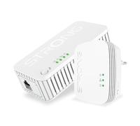 STRONG - Powerline WiFi 1000 Kit - Duo Prises CPL WiFi - Kit CPL - 600 Mbps/WiFi 750 Mbps - Compatible Toute Box/Routeur - 1 Port Ethernet + Prise Filtrée - Installation Rapide - Blanc