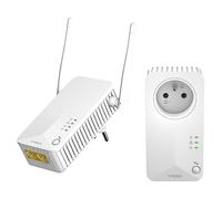 STRONG POWERLWF600DUOFRV2 - Duo Prises CPL WiFi - Kit CPL - 600 Mbps/WiFi 300 Mbps - Compatible Toute Box/Routeur - 1 Port Ethernet + Prise Filtrée - Installation Rapide - Blanc