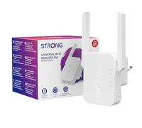 STRONG - Répéteur WiFi 300S - Jusqu'à 300 Mbps - Compatible Tout Routeur ou Modem Standard - 2 Antennes Externes Réglables + 1 Prise Ethernet - Garanti 4 Ans - Blanc