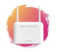 Strong Routeur Wi‑Fi 4G LTE – Jusqu'à 150 Mbps 4G / 300 Mbps Wi‑Fi – 4 ports RJ45 – Antennes SMA