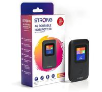 STRONG - Routeur 4G Wifi mobile - Hotspot - Jusqu'à 150 Mbps 4G/Wifi - Rechargeable - Partage de Réseau Mobile - Débloqué - Ecran