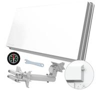 STRONG Slimsat SA61 Parabole avec LNB intégrée, 1 sortie, Fixation au mur, balcon ou mât, antenne satellite ASTRA, hotbird - blanc