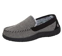 Strong Souls Chaussons mocassins en mousse à mémoire de forme avec doublure en fausse peau de mouton pour homme