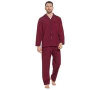 Strong Souls Homme Pyjama Traditionnel 2 Pièces Rouge Uni Small