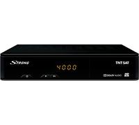 STRONG SRT 7404 Décodeur Satellite + Carte TNTSAT, Canal Plus Ready, Terminal de réception HD avec Tuner TNT et Lecteur de Carte Viaccess (Compatible avec Prise Allume Cigare 12 V) Noir