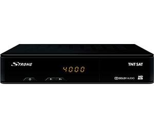 STRONG SRT 7404 Décodeur Satellite + Carte TNTSAT, Canal Plus Ready, Terminal de réception HD avec Tuner TNT et Lecteur de Carte Viaccess (Compatible avec Prise Allume Cigare 12 V) Noir