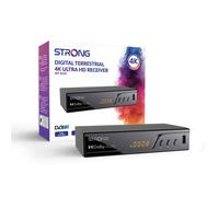 Strong Décodeur TNT 4K SRT8250 - Enregistreur, HEVC265 & Dolby Digital Plus, HDMI/Péritel/USB - Noir