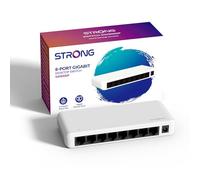 Strong Switch Ethernet SW8000P 8 ports Gigabit 10/100/1000 Mbps Alimentation externe Blanc
