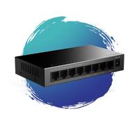 STRONG - Switch Ethernet SW8000M - 8 Ports Gigabit Ethernet : 10/100/1000 Mbps - Alimentation Externe - pour Extension de Réseau Bureau & Domicile - Facile à Installer - Boitier Métal Noir