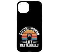 Strong Women Lift Kettlebells Female Workout Gym - Coque pour iPhone 15 Plus