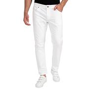 strongAnt Pantalon chino stretch pour homme, style jean classique, pantalon d'extérieur en coton, Blanc., W46