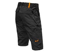 strongAnt Short Stretch Berlin Pro Pantalon Court de Travail d'été pour Homme Cargo en Plein air - Noir. Taille: 44
