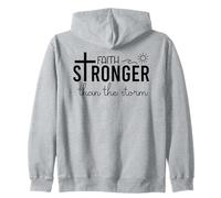 Stronger Than the Storm Faith Bible Verse Sign Inspirational Sweat à Capuche