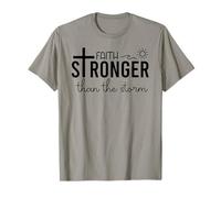 Stronger Than the Storm Faith Bible Verse Sign Inspirational T-Shirt