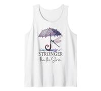 Stronger Than the Storm Psalm 93 Christian Purple Dragonfly Débardeur