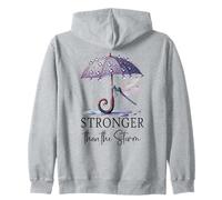 Stronger Than the Storm Psalm 93 Christian Purple Dragonfly Sweat à Capuche