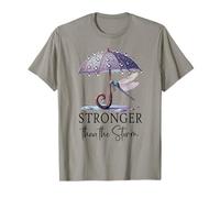 Stronger Than the Storm Psalm 93 Christian Purple Dragonfly T-Shirt