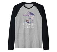 Stronger Than the Storm Psalm 93 Purple Dragonfly Christian Manche Raglan