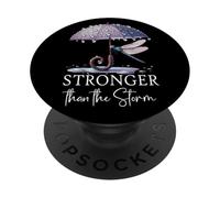 Stronger Than the Storm Psalm 93 Purple Dragonfly Christian PopSockets PopGrip Adhésif