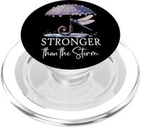Stronger Than the Storm Psalm 93 Purple Dragonfly Christian PopSockets PopGrip pour MagSafe