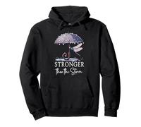 Stronger Than the Storm Psalm 93 Purple Dragonfly Christian Sweat à Capuche
