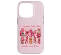 Stronger Together Louder in Pink Breast Cancer Awareness Coque pour iPhone 14 Pro
