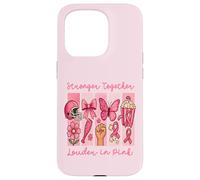 Stronger Together Louder in Pink Breast Cancer Awareness Coque pour iPhone 15 Pro