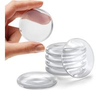 Strongest Home Butée De Poignée De Porte Murale 5 Cm Ensemble De 6 Pièces De Bouton De Porte En Silicone Transparent, Tampon De Protection Mural Rond Protecteur Mural Pour Poignée De Porte. Protecteur