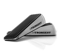 Strongest Home Butée de porte robuste fabriquée à partir de zinc et de caoutchouc de qualité supérieure - Convient à toutes les portes et sols - Plus un lot de 2 protections murales autocollantes.