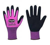 stronghand Gant de travail FLEXTER LADY latex, sablé, rose/noir
