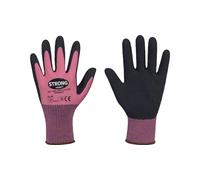 STRONGHAND Gant LADY FLEXTER taille 8 rose/noir EN 420, EN 388 catégorie EPI ...