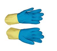 Stronghand Gants en caoutchouc industriels Kenora - Bleu/jaune - Taille 7 - Convient à un usage alimentaire et résistant aux produits chimiques