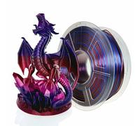 Stronghero3D Filament PLA pour imprimante 3D 1,75 mm, rouge galaxie, bleu soie, violet soie, poids net 1 kg