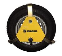 Stronghold Apex 195/55 R10 Sabot de roue triangulaire pour caravanes, remorques, box à chevaux, camionnettes et camping-cars Largeur 195 mm Diamètre 460 mm - 600 mm Vendu Secure Gold Standard