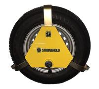 Stronghold Apex Sabot de roue triangulaire 30,5 cm - 33 cm pour caravanes, remorques, box à chevaux, camionnettes et camping-cars Largeur des pneus jusqu'à 165 mm Diamètre 504 mm - 704 mm Vendu Secure
