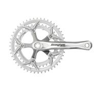 Stronglight - Pédalier Compact Route Double Plateau 34 Dents / 50 Dents - Manivelle Aluminium Longueur 170Mm - Plateaux Acier - Argenté
