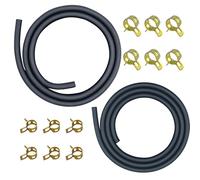 Strongthium 5mm & 6mm Kit Durite Essence 3/16" & 1/4" avec 12 Colliers, 1m+1m Tuyau Carburant pour Tondeuse Mini Moto Kart ATV 196cc 212cc Petits Moteurs