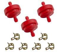 Strongthium 6mm Filtre Essence 1/4" pour Tondeuse Briggs & Stratton 298090 394358 John Deere Toro MTD Cub Cadet | Lot 3 Filtres + 6 Colliers pour Petits Moteurs