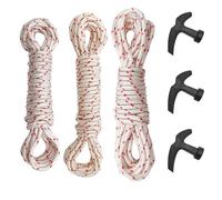 Strongthium Corde de Lanceur Set (3mm 3,5mm 4mm) avec 3 Poignées, Compatible avec Honda Stihl Briggs & Stratton Tondeuse tronçonneuse, Kit de Traction 5m par Bobine, Cordon de Rappel