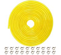 STRONGTHIUM Durite Essence 3x6 mm PU Jaune env. 5 m avec 20 Colliers | Débroussailleuse, tronçonneuse, souffleur, taille-haie | Ø int. 3,2 mm, ext. 6,35 mm | Tuyau souple recoupable