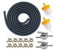 STRONGTHIUM Kit de tuyau de carburant 3/16" (4,8 mm) pour scooters, VTT, motos tout-terrain, mini-motos et karts - Avec 10 colliers de serrage de 4,8 mm, valve et filtres