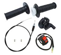 Strongthium Kit Poignée de Gaz 22mm avec Câble d'Accélérateur 127cm et Bouton Coupe-Circuit d'Arrêt Adaptable avec Pit Bike Dirt Bike 50cc-150cc Apollo RFZ RXF YCF Moto Cross Mini Moto Quad
