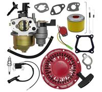 Strongthium Kit Révision GX160 GX200 196cc 212cc pour Honda GX120 4HP 5.5HP 6.5HP avec Carburateur, Lanceur, Bobine, Filtre à Air, Bougie, Ressorts Accélérateur, Joints