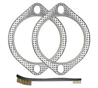 Strongthium Lot de 2 joints d'échappement 89 mm - 2 boulons pour collecteur de pot d'échappement - Graphite haute température - Avec bague de feu