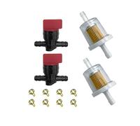 Strongthium Robinet d'Essence 6,35mm (1/4") compatible avec Briggs & Stratton 698183 494768, compatible avec Toro MTD Craftsman, Filtre à Carburant 691035 avec Colliers pour Tondeuse
