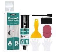 Stronrive Adhésif en Pâte pour Carrelage, Réparation Carrelage, Adhésif Acrylique, Réparation Toilettes, Adhésif Céramique pour Évier, Et Comptoir, Réfection Baignoire