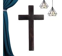 Stronrive Croix Murales Jésus, Crucifix Catholique Jésus Christ Croix en Bois, Décoration Religieuse pour La Maison, Croix Murale Chrétienne Rustique pour La Méditation Et La Prière