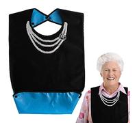 Stronrive Écharpe Bavoir Adulte - Bavoir réutilisable pour Personnes âgées avec ramasse-miettes,Bavoirs Adultes pour Personnes âgées, Femmes et Personnes âgées, Bavoirs pour Retraite